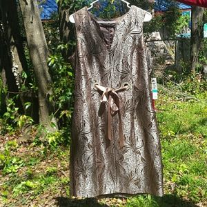 Shimmery gold cocktail dress